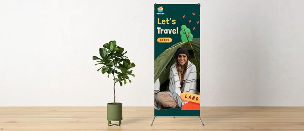 Static Banner Stands for Indoor and Outdoor Advertising 