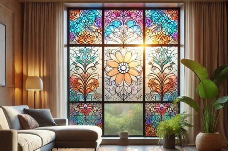 Easy & Affordable Stained-Glass-Effect with Custom Window Decals